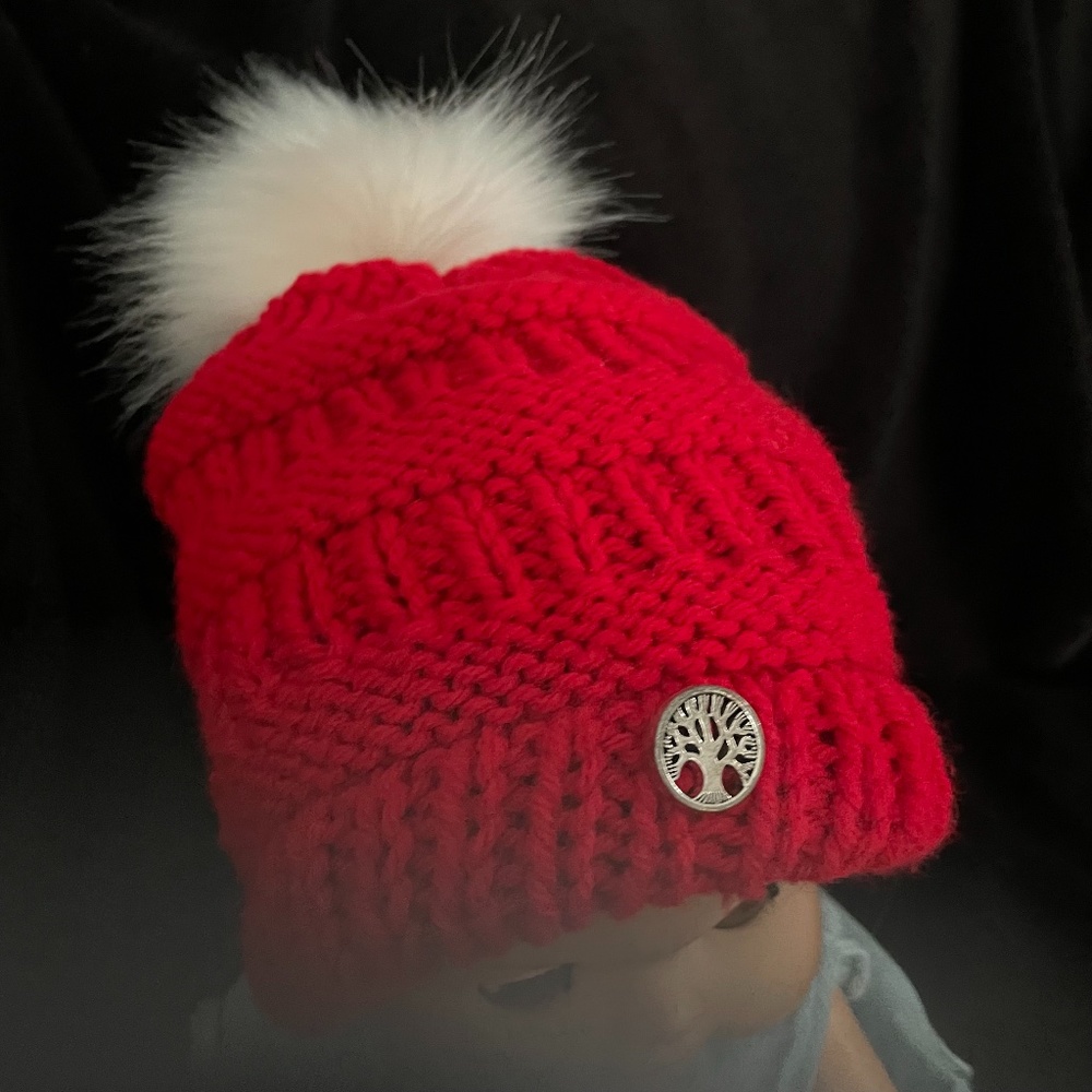 Red C.C. Beanie Knitted Hat